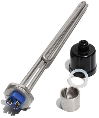 KAYOUDE 1 Inch BSP/DN25 All 304 SUS Immersion Heater With Accessory 240V 2.5KW/3.5KW/4.5KW Electric Water Heater Element(Cover Threads,240V-3.5KW)