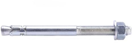 KALM - Anclaje para cargas pesadas galvanizado, con aprobación ETA, calidad industrial, anclaje para cuña, perno, tornillo de anclaje, incluye tuerca hexagonal y arandela (10, M8 x 150 mm)