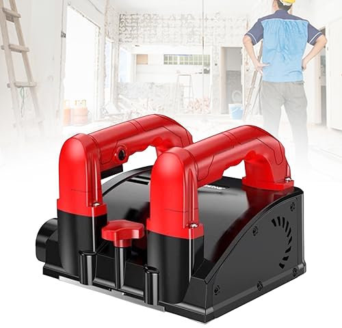 Betonschleifer Wandschleifer, 1200W Elektrisch Mauernutfräse mit Tragetasche, 1000-4000 rpm Betonschleifer mit Absaugung für Innen- und Außenrenovierung von Wänden, Decken, Böden, Hobeltiefe 1-4 mm