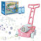 Betensh Rasenmäher Kinder Seifenblasenmaschine, Seifenblasenmaschine Kinder, Kinder Gartenspielzeug, Spiele für Draußen Kinder, Geschenke für Jungen Mädchen ab 3 Jahre (Rosa)