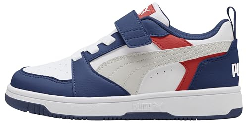 Puma Rebound V6 LO AC+ PS Sneaker, Blue Jewel-Feather Gray White, 3 EU Child, Blaue Schmucksteine, Federgrau, Puma Weiß, 33 EU