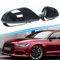 L+R Schwarz Spiegelkappen Außenspiegel für AUDI A6 4G C7 S6 RS6 Allroad Avant mit SideAssist 2011-2018