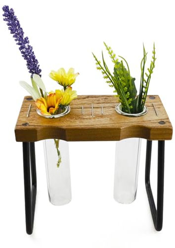 Ceprznvey Pflanzgefäße für den Schreibtisch, mit Halterung aus Holz – Zubehör für Garten und Innen für Büro, und Fensterbank