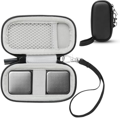 Protective Case for AliveCor KardiaMobile ECG, Storage Case for KardiaMobile 6L EKG Monitor, Portable Heart Rate Monitor Organizer with Mesh Pocket for ECG Cables (Black)