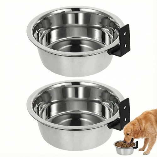 Supvox Wandmontierte Erhöhte Hundefutterschale Aus Edelstahl Platzsparende Haustier Fütterungsstation Mit Hängendem Futter- Und Wassernapf Für Effiziente Hunde-Und Katzenfütterung