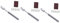 ULTECHNOVO 3 Juegos Cuchillo de Pan Inoxidable con Cuchillas Intercambiables Cortar Masa y Pizza Utensilios de Cocina Multifuncionales y Ecológicos