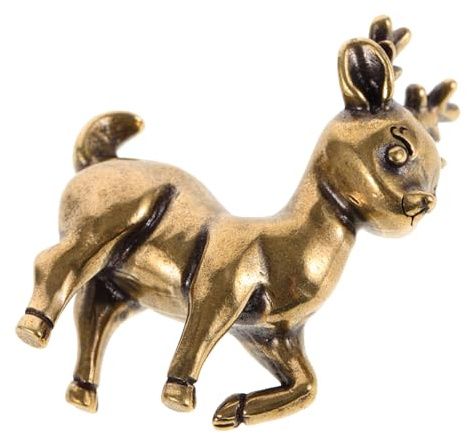 Toddmomy Kleine REH Figur aus Messing mit Stabilität und Vintage Stil als Niedliche Weihnachtsdeko für Indoor Tischdekoration und Geschenk