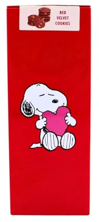 Peanuts Snoopy Love Red Velvet Cookies Gift Tin Collectable Gift - Infinity Brands - Cookies, Nostalgic, Gift Tin, Charming Design, Heartfelt, Reusable Keepsake
