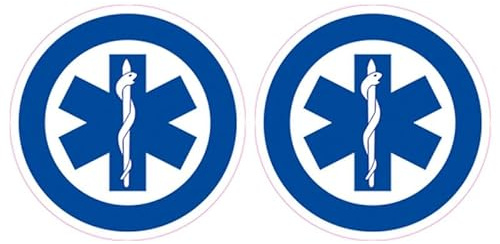 2 Stück Helmaufkleber – Rettungsdienst Aufkleber 40mm – selbstklebend & transparent – langlebige Qualität für Helm, Fahrzeug & Ausrüstung – Motiv mit Äskulapstab