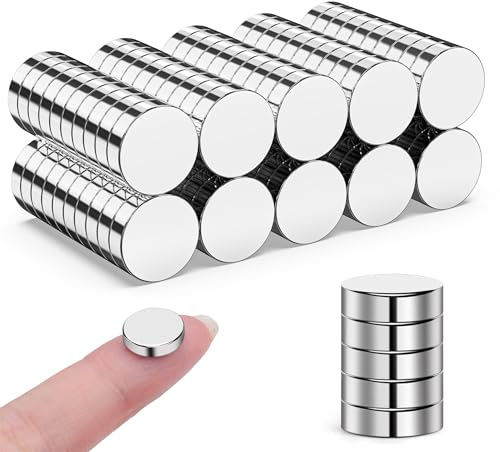 100 Stück Magnete Stark, 10x3mm Mini Magnete | Klein Magnete für 3D Druck, Kühlschrank, Magnettafel, Whiteboard, Pinnwand, Büro