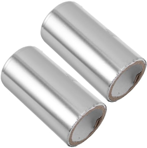 Toyvian 2 Rollen Gel Nagellackentferner Folienwickel aus Silber Tinfoil zum Einfachen Entfernen von Gel und Acrylnägeln für Nagelentfernung zu Hause