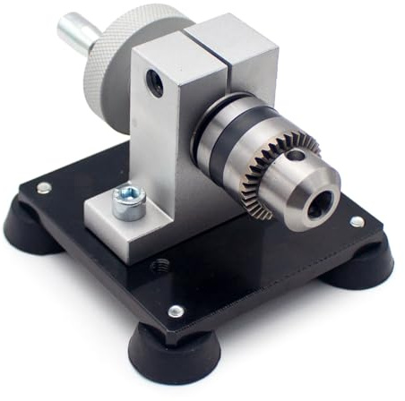 Toplionace SK30-A Mini Handbohrfutter mit Sockel – B12 1,5–10mm, Aluminiumlegierung, Tischmontage Drehwerkzeughalter