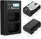 Powerextra Lot de 2 Batterie de Rechange LP-E6 2600mAH et Chargeur à 2 Batteries avec Ecran LCD pour EOS 80D 6D 7D 70D 60D 5D Mark III 5D Mark II BG-E14 BG-E11 BG-E9 BG-E7 LC-E6 BG-E6
