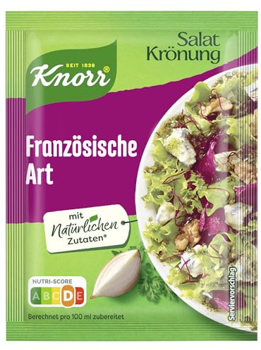 Knorr Salatkrönung Französische Art für ein leckeres Salatdressing mit natürlichen Zutaten* 15 x 5 x 90ml
