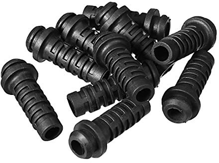 uxcell 10pcs 5mm Inner Dia PVC Strain Relief Cord Boot Cable Protector Power Tool Hose Black