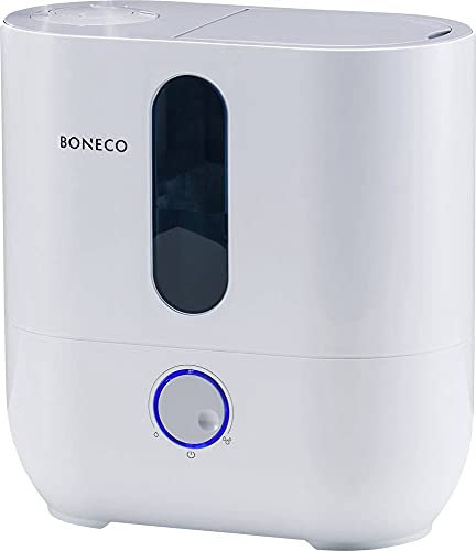 BONECO Ultraschall Vernebler U300 I Luftbefeuchter I 5L Wassertank I für Räume bis 50 m² I Aroma Funktion I AUTO-Abschaltung I Leerstandsanzeige I inkl. Wasserfilter (weiß)