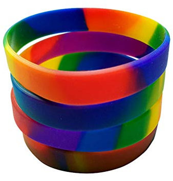 10 Stücke Fitness Armbänder Regenbogen Silikon Armbänder Silikonarmbänder für Kinder Geburtstag Party Geschenk Mitgebsel Erwachsene Sport Fitness