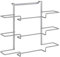 Metaltex serie Galileo 350607- Porta rotoli 3 piani, Grigio Metallizzato, 36 x 9 x 30 cm