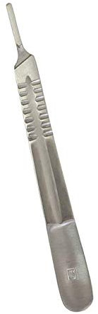 Tredoni Stainless Steel Scalpel Handle Number 3 - Flat Palmar Grip, Sterilizeable (No. 3)