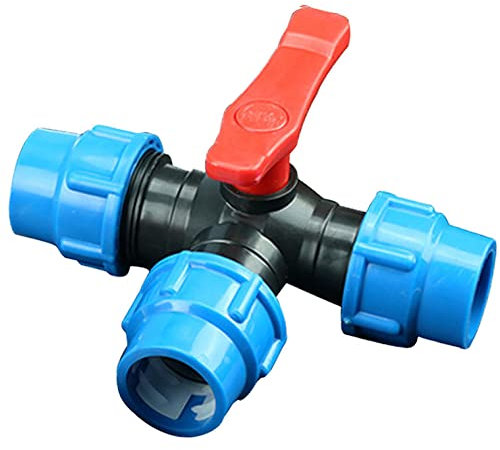 BE-TOOL Raccord de compression d'eau, 1 pièce en T de compression pour tuyau d'eau pour jardinage, irrigation agricole (25 mm)