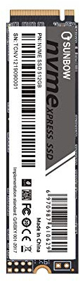 TCSUNBOW 512 GB PCIe 3.0 (bis zu 2500 MB/s) NVMe M.2 internes Solid State Drive (SSD)