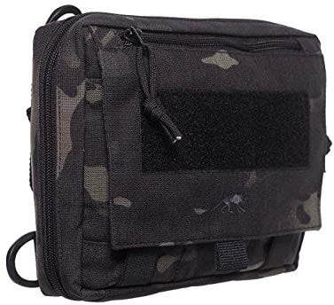Tasmanian Tiger TT EDC Pouch Molle-kompatible Rucksack Organizer Zusatz-Tasche für Werkzeug und Medic Erste Hilfe Set mit Patch-Fläche (Multicam Black)