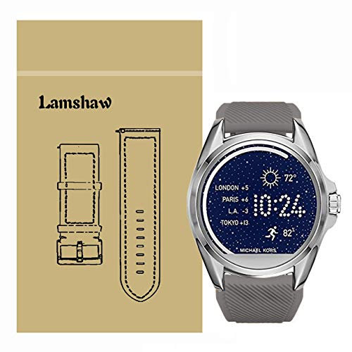 LvBu Armband Kompatibel Für Michael Kors Bradshaw, Sport Silikon Classic Ersatz Uhrenarmband Für Michael Kors Access Bradshaw Smartwatch (Grau)