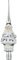MAGIC Christbaumspitze Formspitze Weihnachtsmann 28cm Glas Santa Silber/weiß