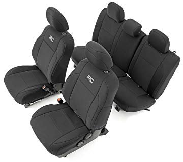 Rough Country Neopren-Sitzbezüge vorne und hinten für Tacoma 91031, Schwarz