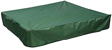 ZHCHL Rechteckig Gartenmöbel Abdeckung 130x130x20cm, Grün Sandkastenabdeckung Im Freien Schutzhaube Gartenmöbel Wasserdicht Staubdicht, Für Den Außenbereich Mit Winddichtem