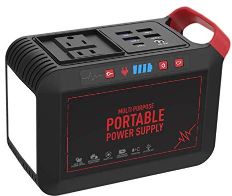 SSCYHT Portable Power Station 24000mAh Solar Generators 88.8Wh Backup Lithium Battery Pack CPAP Power Supply with LED Flashlight AC Outlet DC Port and QC 3.0 USB for RV Emergency,110V