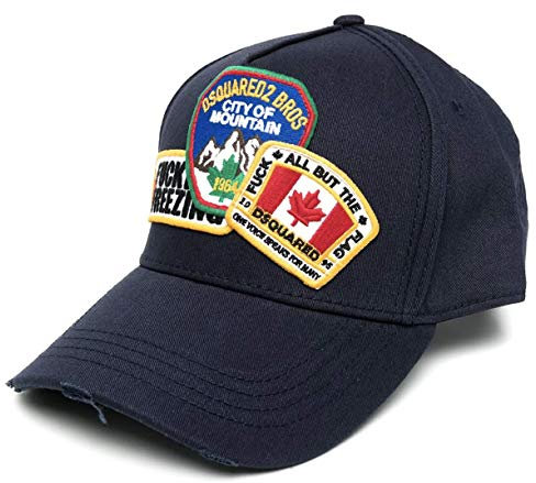 DSQUARED2 F*cking Freezing Embroidered Baseball Cap Kappe Basebalkappe Hat