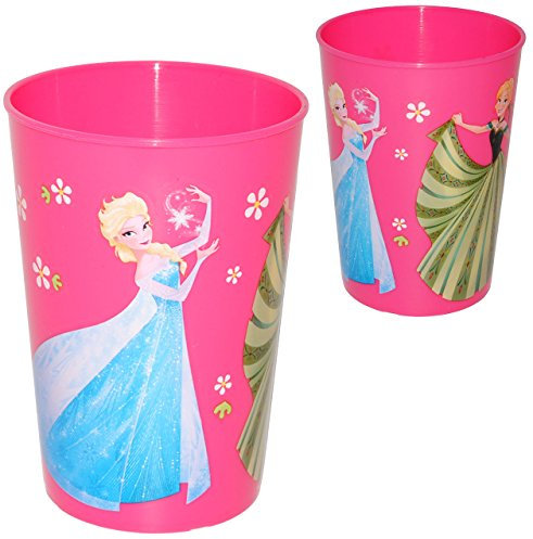 alles-meine.de GmbH 1 Stück Trinkbecher/Becher - Frozen - die Eiskönigin - PINK - 280 ml - auch als Zahnputzbecher/Malbecher - Küche Essen Kind - völlig unverfroren Pri..