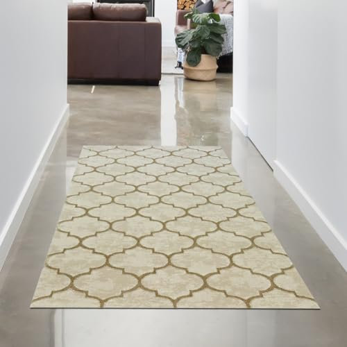 CARPETIA Marokkanischer Teppich für Flur & Wohnzimmer - beige Größe 80 x 150 cm