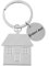 Porte-clés Maison Avec Porte Et Fenêtres Argenté Gravure Personnalisée Sur Médaille