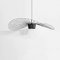 GLZXMQBP Vertigo Lampe Schwarz 100cm Retro Pendelleuchte Modern LED Hängeleuchte Vintage Wohnzimmer Kronleuchter (Licht Höhenverstellbar) Hängelampe Fiberglas Hut Design + E27 Fiber Stoff