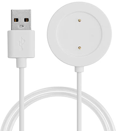 kwmobile USB Kabel Charger kompatibel mit Xiaomi Mi Watch Color Sport / S1 Active Ladekabel - Smart Watch Ersatzkabel - Fitnesstracker Aufladekabel in Weiß