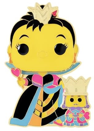 Loungefly POP! Large Enamel Enamel Pin DISNEY ALICE: Queen Of Hearts And King - Alice In Wonderland Emaille-Nadeln - Niedliche Brosche Zum Sammeln - Für Rucksäcke & Taschen - Geschenkidee