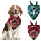 NAMSAN Hunde Halstücher 2 Pack Xmas Haustier-Kopftücher mit Merry Christmas Plaid Drucken Weihnachtskostüm für Hunde/Katzen