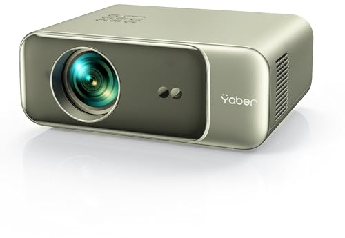 Messa a fuoco automatica e Keystone】 Proiettore portatile 1080P HD, WiFi6 Bluetooth 5.2, proiettore intelligente YABER Pro V9, proiettori Home Cinema per camera da letto/smartphone/TV Stick