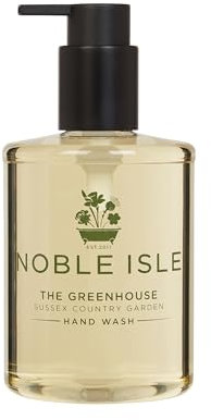 Noble Isle Hand Wash | Luxury Hand Wash Liquid Soap For Men & Women | Organic, Vegan Friendly, Real Perfume, Britain In A Bottle Hand Soap | Made In The UK (Greenhouse, 250ml)