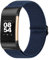 Oumida für Fitbit Charge 2 Armband für Damen Herren, Verstellbares Dehnbares Nylon Ersatz Armbänder NUR kompatibel mit Fitbit Charge 2 (Navy Blau)