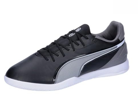 PUMA Unisex King Match IT Soccer Shoe, Black White-Cool Dark Gray, 40 EU