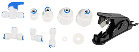 Eismaschinen Rohradapter 1 Satz 9 Stück für Wasserleitungen | Lebensmittelechtes Pom, Glatte Oberfläche, Auslaufsicher, für Kaffeemaschinen, Filtergehäuse und Küchenanschlüsse