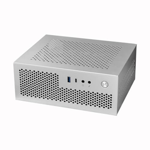A09 HTPC Computer Case Mini ITX Gaming PC Chassis Desktop Chassis USB3.0 Type C Computer Case Home Computer Case Silver
