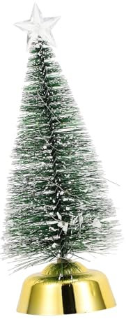 Ciieeo 1stk Leuchtender Weihnachtsbaum Stern Baumspitze Krippenschmuck Tischdekoration Für Weihnachten Vorbeleuchteter Weihnachtsbaum Miniatur-sisal-tanne Kiefernholz Esstisch Plastik