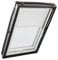 Original Roto Jalousette ZJA für Roto Dachfenster - Führungsschiene Weiß - Jalousie für Baureihe Designo R4/R7 und Classic K 43/73 - Größe 074/160 | 07/16 - Stofffarbe Weiß
