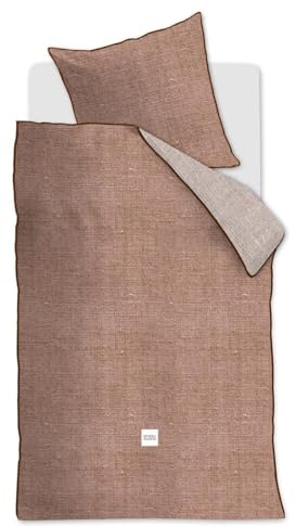 Riviera Maison Renforcé-Bettwäsche-Garnitur Coughton Court Farbe Terra Größe 155x220+80x80