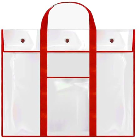 Oaygat Large Bulletin Board Poster A2/A3/A4 Art PVC Storage Bag 25.5x31.5 Inch Pocket Waterproof Portfolio Artist Carry Bag Transparent Artist Portfolios Case Clear File Tote Bag Textbook Storage Bag