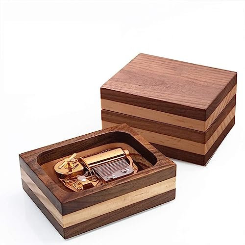 SSDDLZEQ Spieluhr Tiramisu Spieluhr Holz Walnuss Spieluhr Geburtstagsgeschenk für Weihnachten/Neujahr Geschenkboxen Schmuckkästchen Spieluhr
